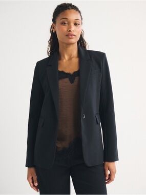 Abercrombie classic suiting blazer in black size XS